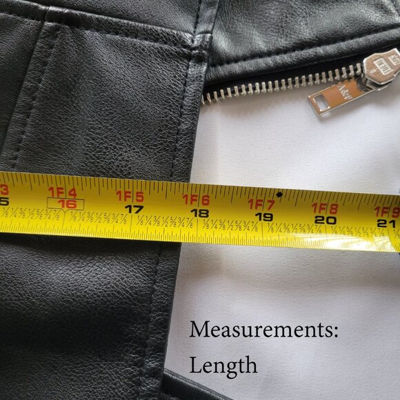 NWOT – Abercrombie & Fitch Black Faux Leather Moto Jacket (Size: M) - Picture 14 of 16